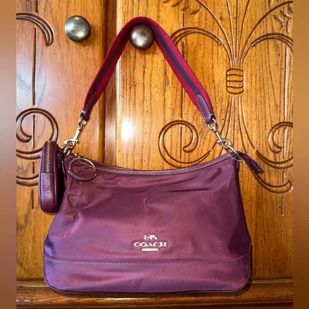 Coach NewYork women's purse shoulder crossbody small canvas 2 straps optional